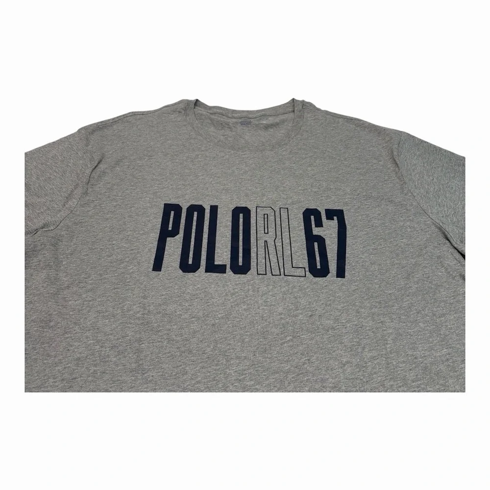 Polo Ralph Lauren M Print Shop‎ Graphic Logo T-Shirt Grey 2XLT NWT
